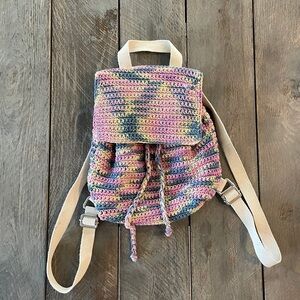 Wild fable knitted crochet backpack multi color